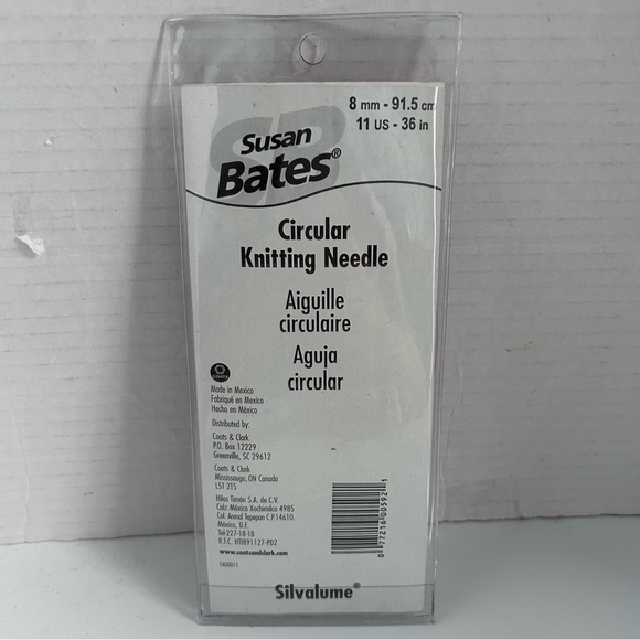 Susan Bates 36-Inch Silvalume Circular Knitting Needle, 8mm - Picture 3 of 3
